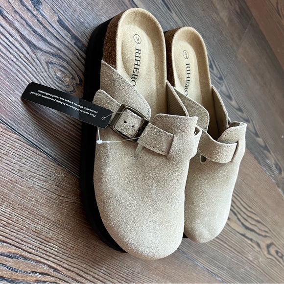 NEW Light Tan Platform Clogs size 9 Rihero - Picture 9 of 16